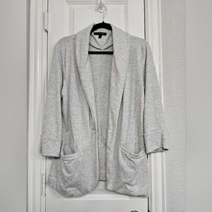 Light Gray Open Front Blazer